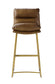 ACME Alsey Bar Chair (1Pc), Saddle Brown Top Grain Leather FredCo