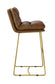 ACME Alsey Bar Chair (1Pc), Saddle Brown Top Grain Leather FredCo