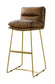 ACME Alsey Bar Chair (1Pc), Saddle Brown Top Grain Leather FredCo