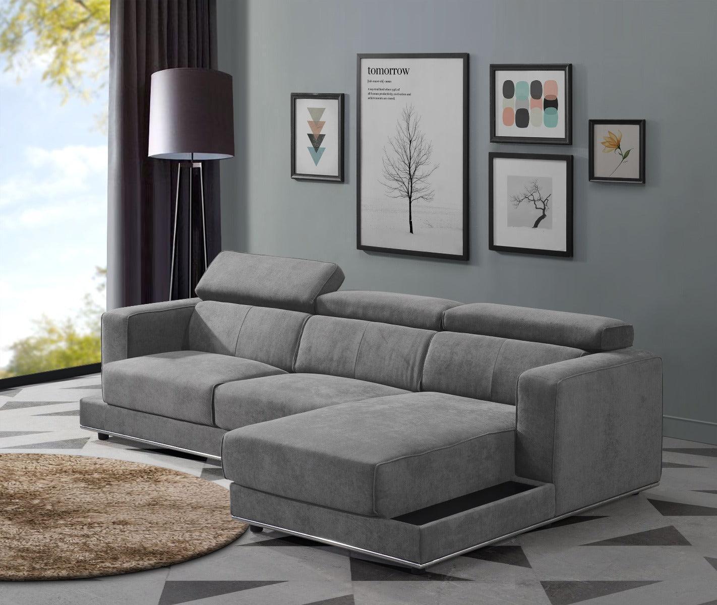 ACME Alwin Modular LF Sofa, Dark Gray Fabric FredCo
