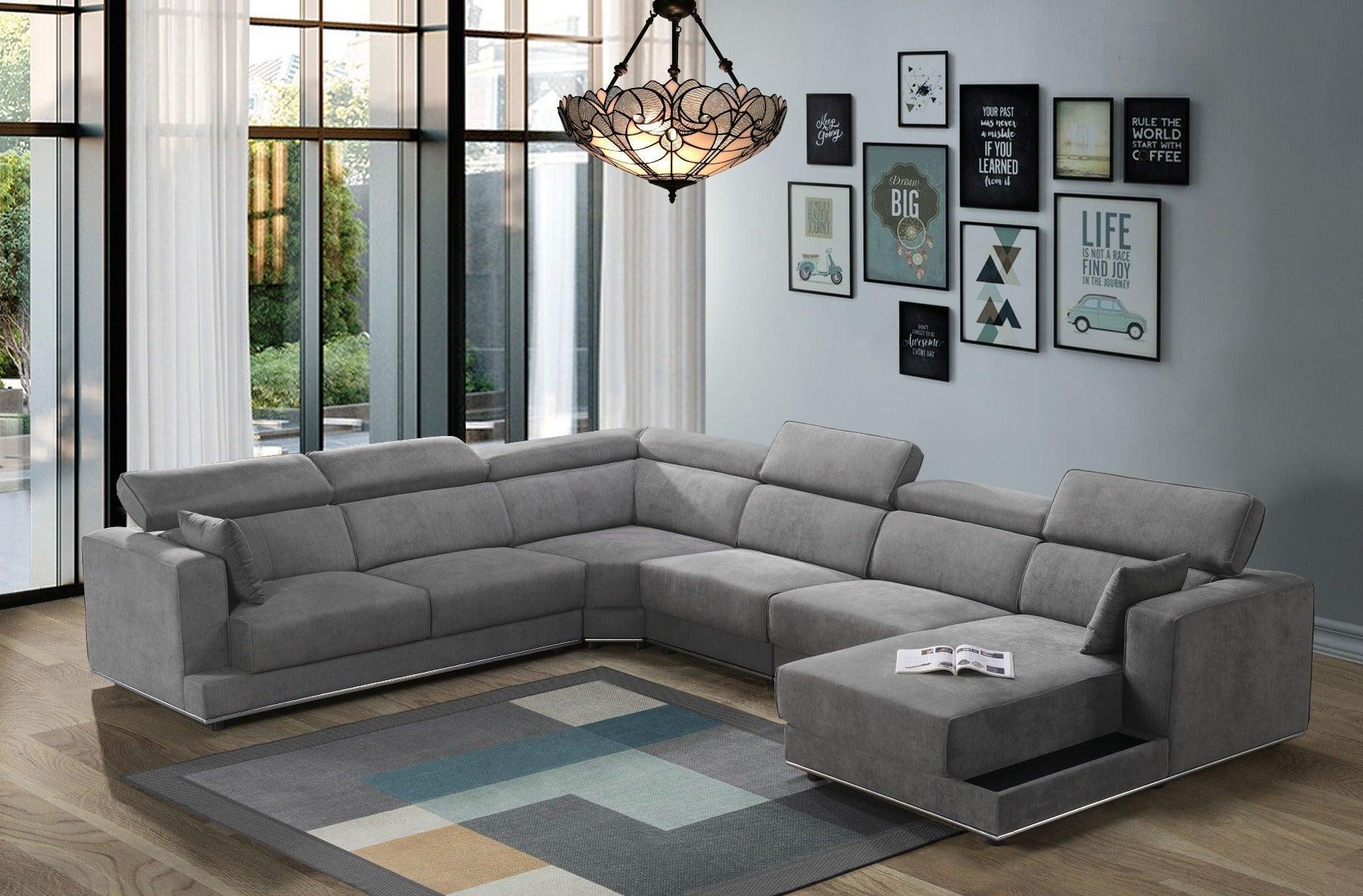 ACME Alwin Modular LF Sofa, Dark Gray Fabric FredCo
