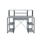 ACME Amiel Music Recording Studio Desk, Faux Concrete & Black FredCo