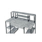 ACME Amiel Music Recording Studio Desk, Faux Concrete & Black FredCo