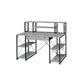 ACME Amiel Music Recording Studio Desk, Faux Concrete & Black FredCo
