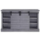 ACME Amrita TV Stand w/Fireplace, Gray Oak FredCo