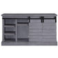 ACME Amrita TV Stand w/Fireplace, Gray Oak FredCo