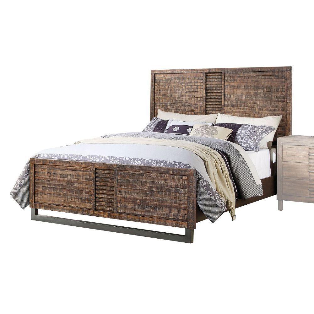 ACME Andria Queen Bed, Reclaimed Oak 21290Q FredCo