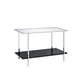 ACME Angwin Console Table, Mirrored, Faux Marble & Chrome FredCo