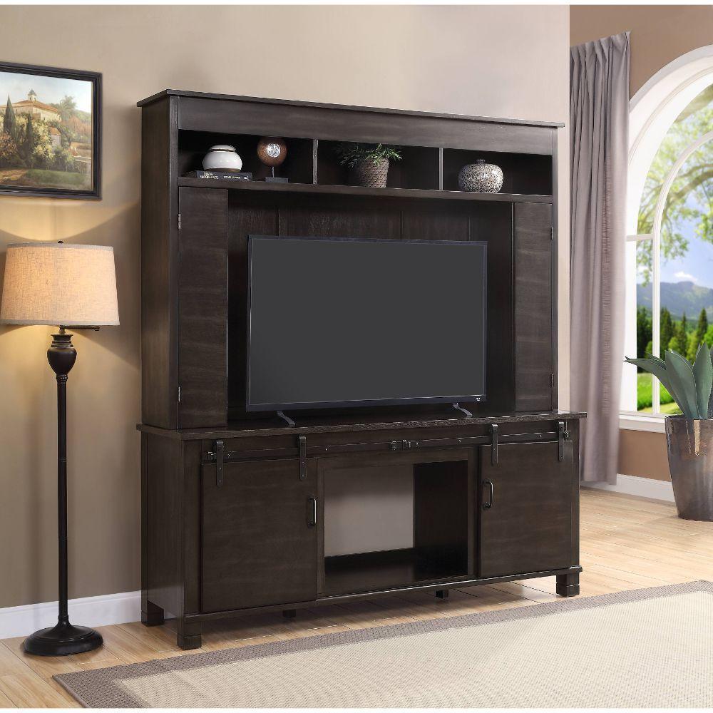 ACME Apison Entertainment Center w/Fireplace, Espresso FredCo