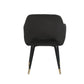 ACME Applewood Accent Chair, Black Velvet & Gold FredCo