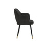 ACME Applewood Accent Chair, Black Velvet & Gold FredCo