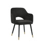 ACME Applewood Accent Chair, Black Velvet & Gold FredCo