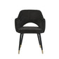 ACME Applewood Accent Chair, Black Velvet & Gold FredCo
