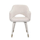 ACME Applewood Accent Chair, Cream Velvet & Gold FredCo