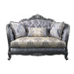 ACME Ariadne Loveseat w/3 Pillows, Fabric & Platinum FredCo