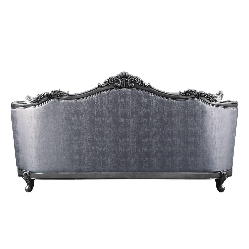 ACME Ariadne Sofa w/5 Pillows, Fabric & Platinum FredCo