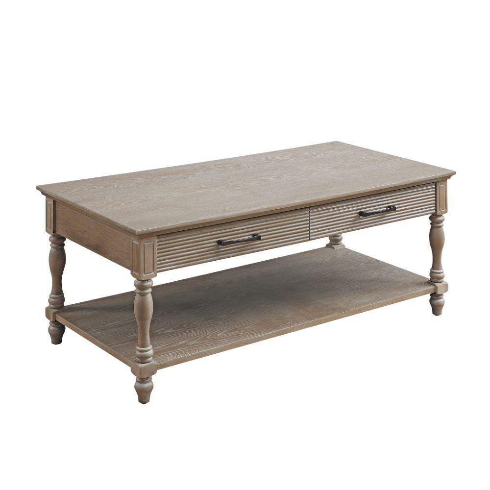ACME Ariolo Coffee Table, Antique White FredCo