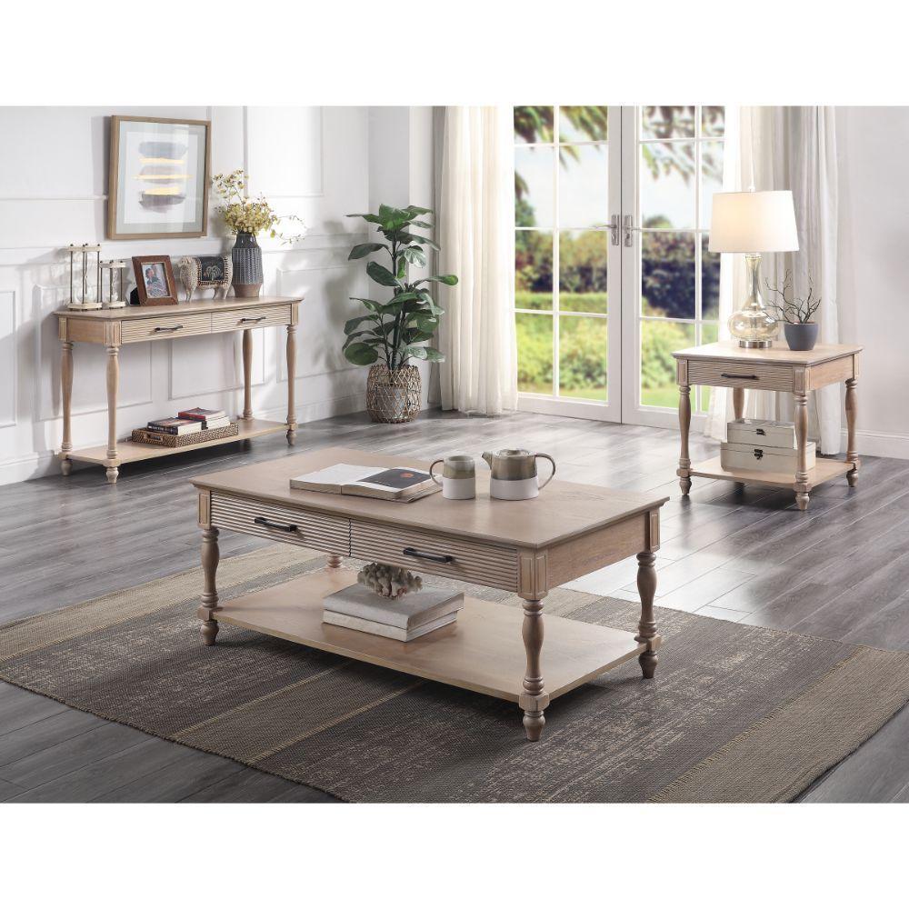 ACME Ariolo Coffee Table, Antique White FredCo