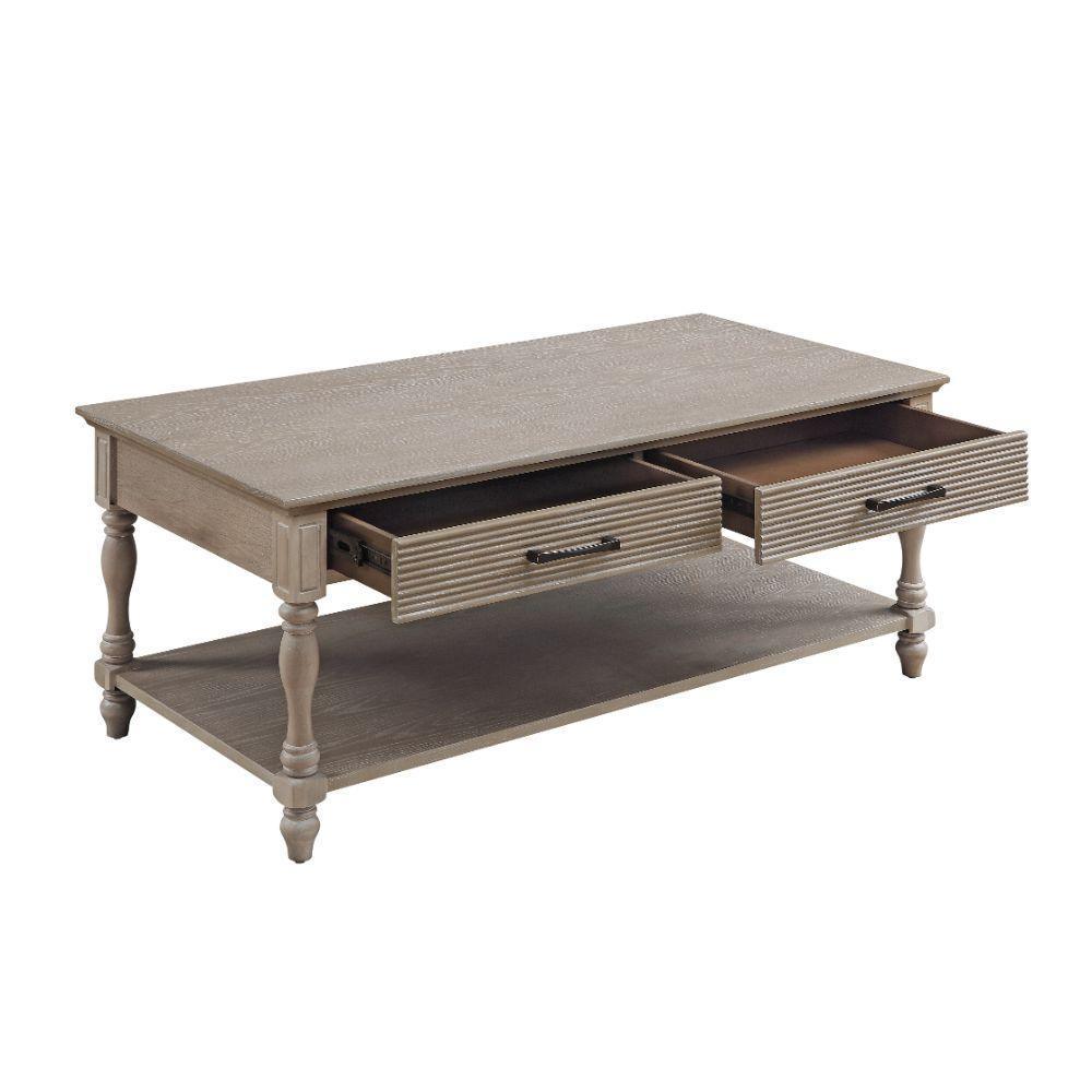 ACME Ariolo Coffee Table, Antique White FredCo