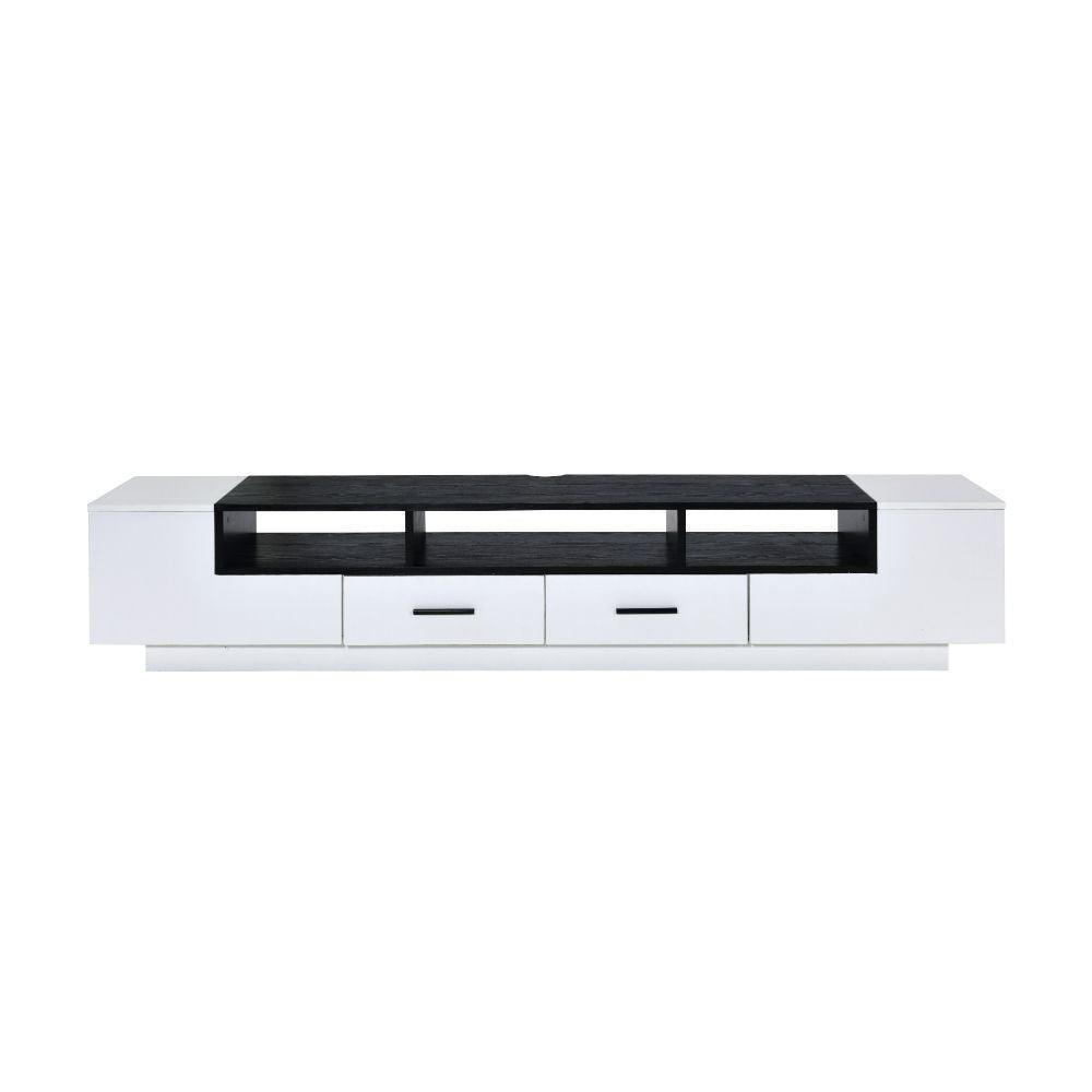 ACME Armour TV Stand, White & Black FredCo