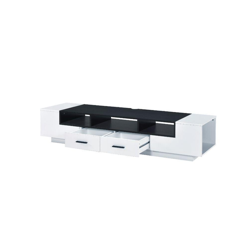 ACME Armour TV Stand, White & Black FredCo