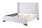 ACME Artesia Queen Bed, Tan Fabric & Salvaged Natural Finish FredCo