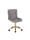 ACME Arundell Office Chair, Gray Faux Fur & Gold Finish FredCo