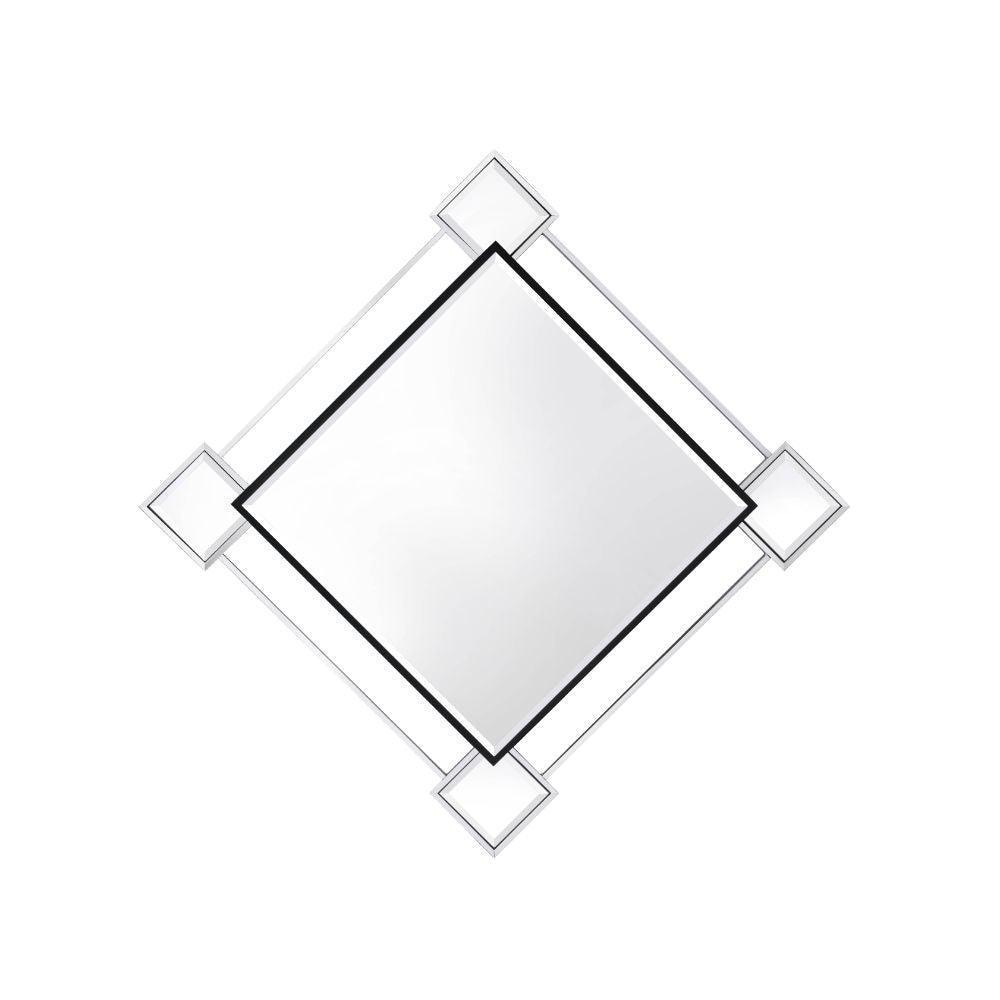 ACME Asbury Wall Accent Mirror, Mirrored & Chrome FredCo