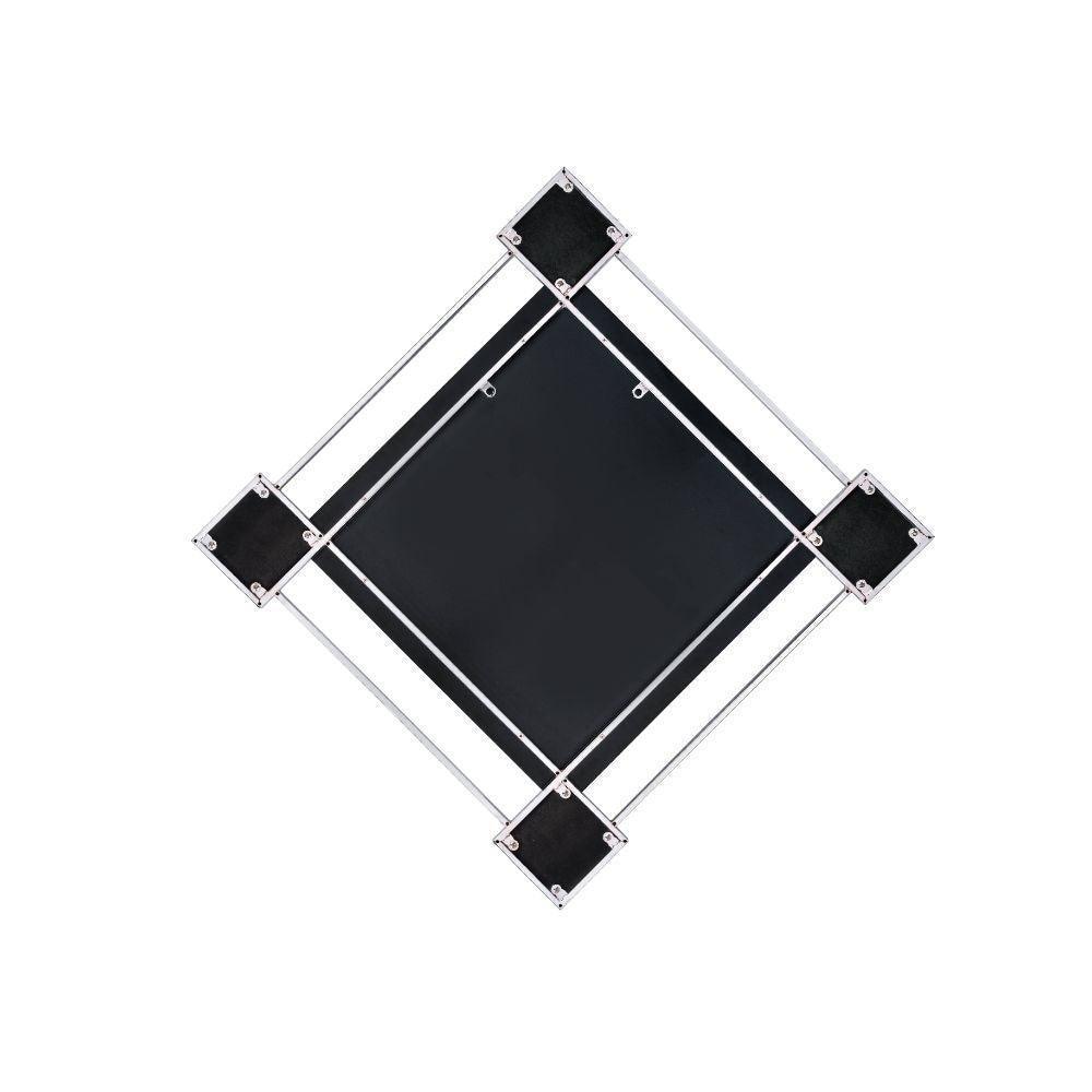ACME Asbury Wall Accent Mirror, Mirrored & Chrome FredCo