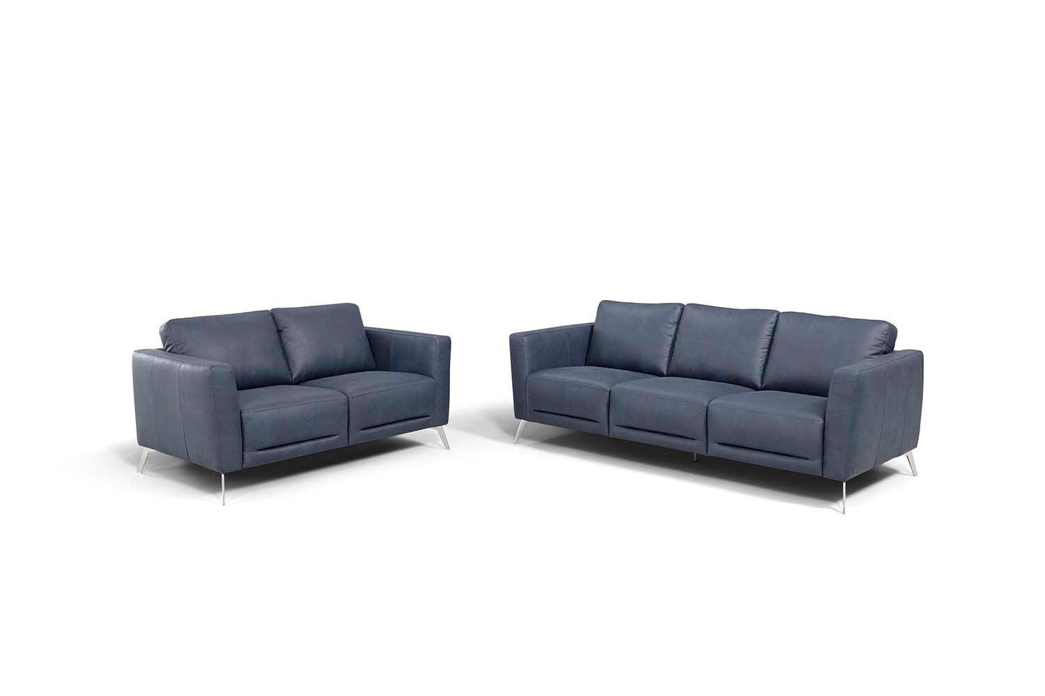 ACME Astonic Loveseat , Blue Leather FredCo
