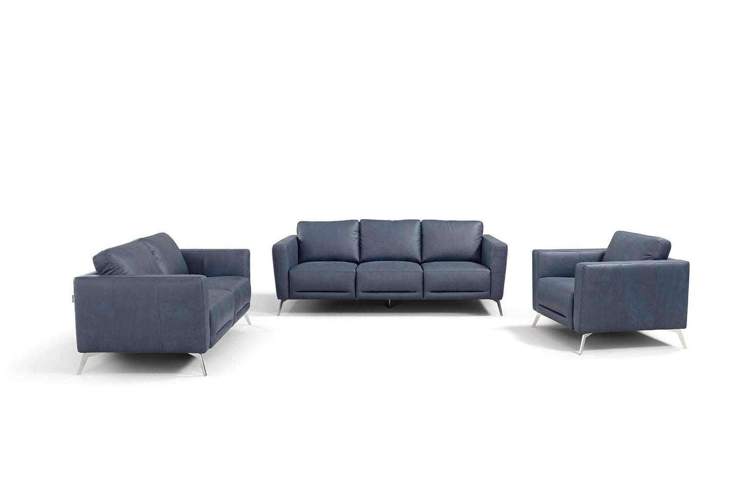 ACME Astonic Loveseat , Blue Leather FredCo