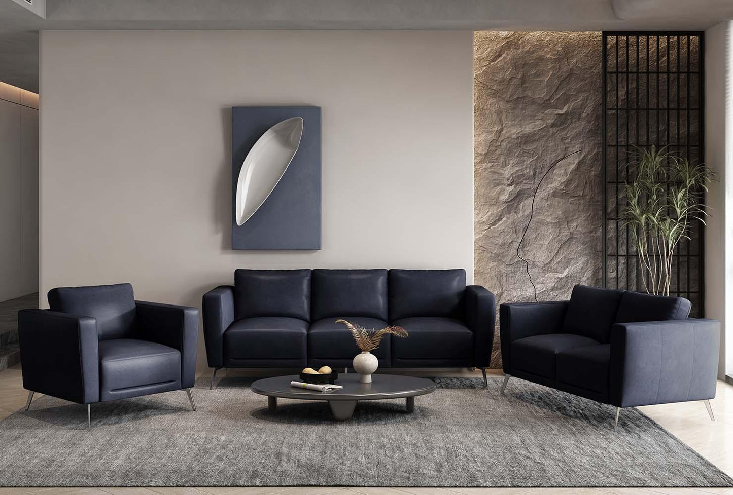 ACME Astonic Sofa , Blue Leather FredCo