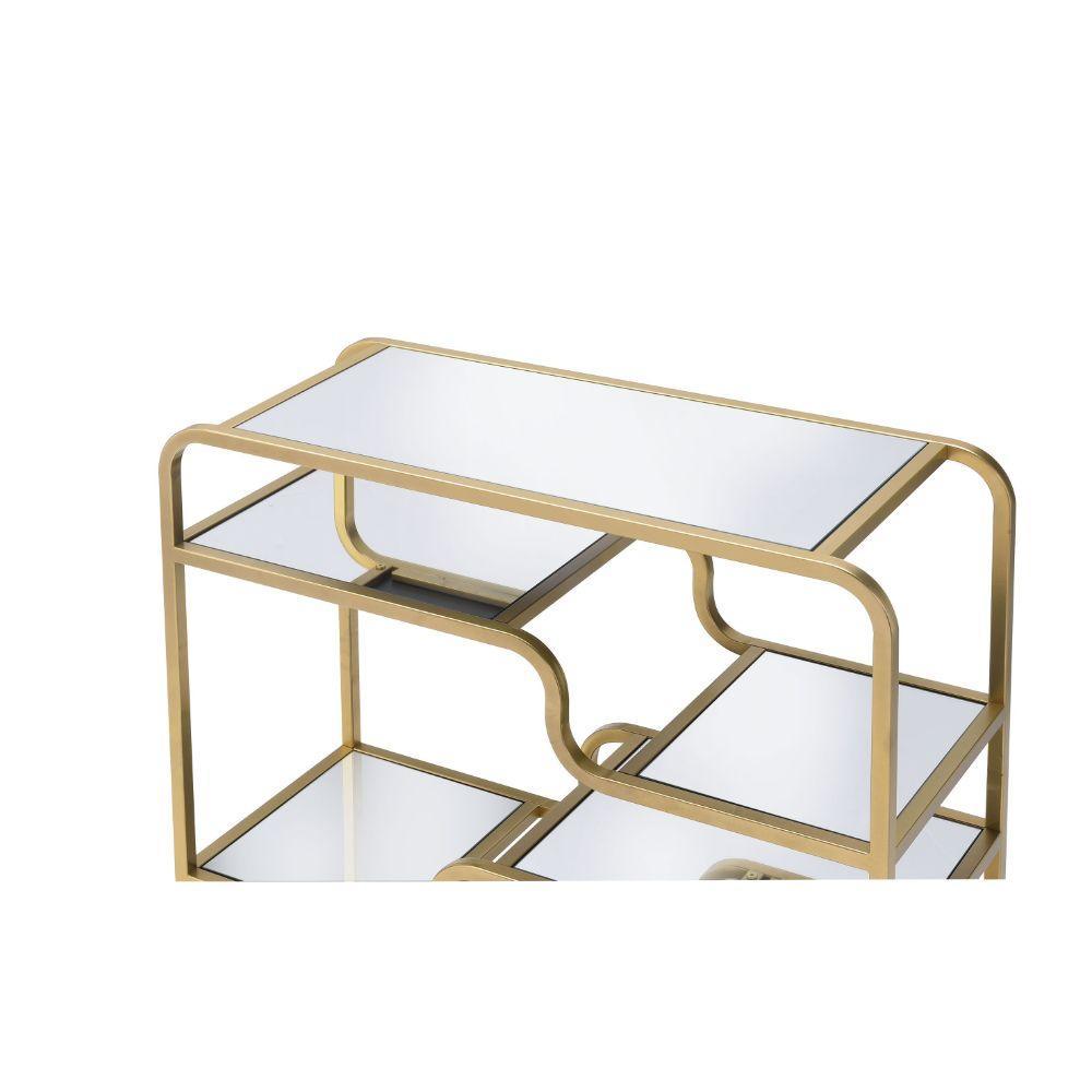 ACME Astrid Sofa Table, Gold & Mirror FredCo