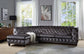 ACME Atesis Sectional Sofa , Dark Brown Velvet FredCo