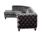 ACME Atesis Sectional Sofa , Dark Brown Velvet FredCo