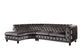 ACME Atesis Sectional Sofa , Dark Brown Velvet FredCo
