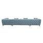 ACME Atronia Sectional Sofa w/7 Pillows, Deep Green Fabric FredCo