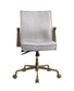 ACME Attica Executive Office Chair, Vintage White Top Grain Leather FredCo