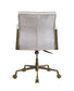 ACME Attica Executive Office Chair, Vintage White Top Grain Leather FredCo