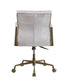 ACME Attica Executive Office Chair, Vintage White Top Grain Leather FredCo