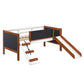 ACME Aurea Twin Loft Bed w/Slide, Cherry Oak & White Finish FredCo