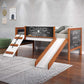 ACME Aurea Twin Loft Bed w/Slide, Cherry Oak & White Finish FredCo