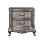 ACME Ausonia Nightstand, Antique Platinum Finish FredCo