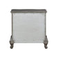 ACME Ausonia Nightstand, Antique Platinum Finish FredCo