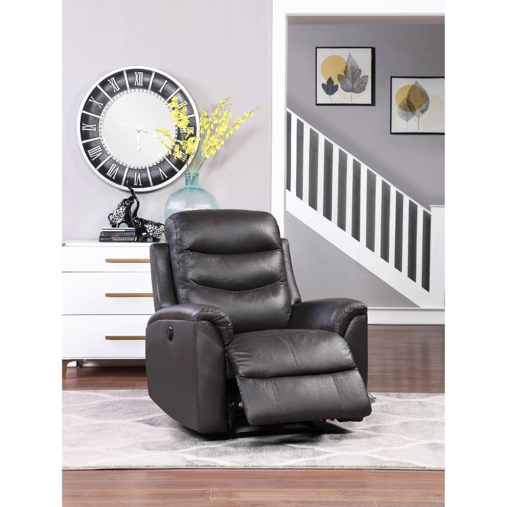 ACME Ava Recliner (Power Motion), Brown Top Grain Leather Match FredCo