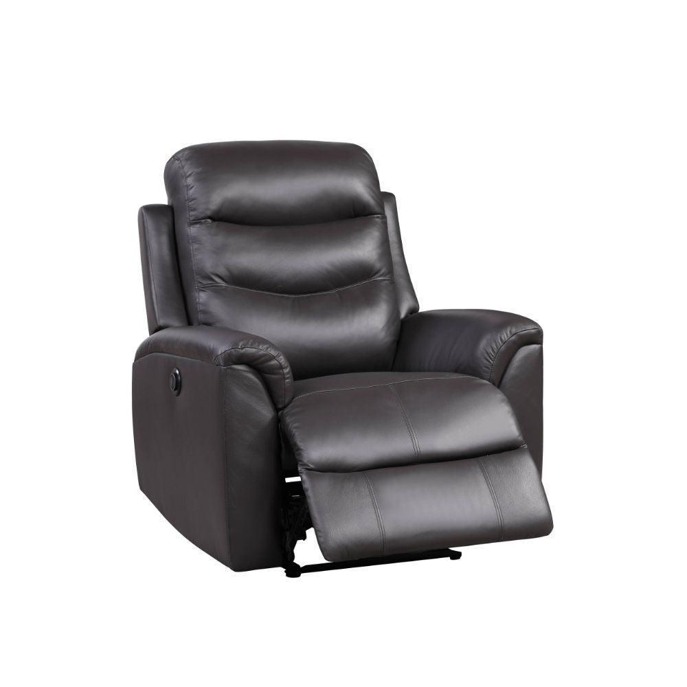 ACME Ava Recliner (Power Motion), Brown Top Grain Leather Match FredCo