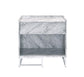 ACME Azrael Accent Table, White Printed Faux Marble & Chrome Finish FredCo