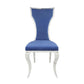 ACME Azriel Side Chair(Set-2), Blue Velvet & Mirroed Silver Finish FredCo
