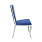 ACME Azriel Side Chair(Set-2), Blue Velvet & Mirroed Silver Finish FredCo