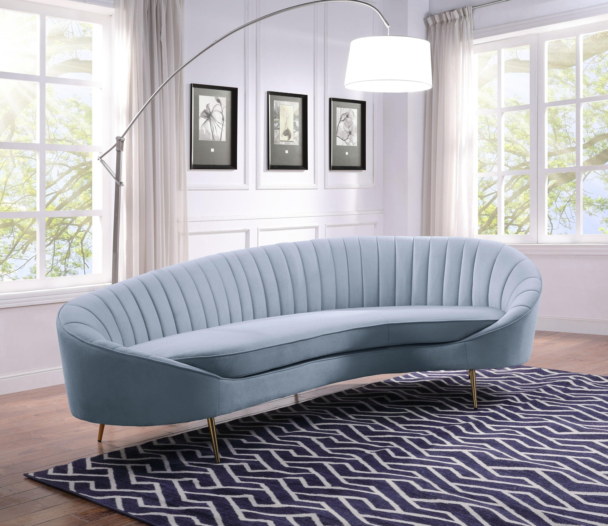 ACME Ballard Sofa, Light Gray Velvet FredCo